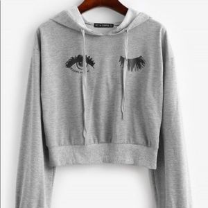 Zaful Cropped Hoodie size L